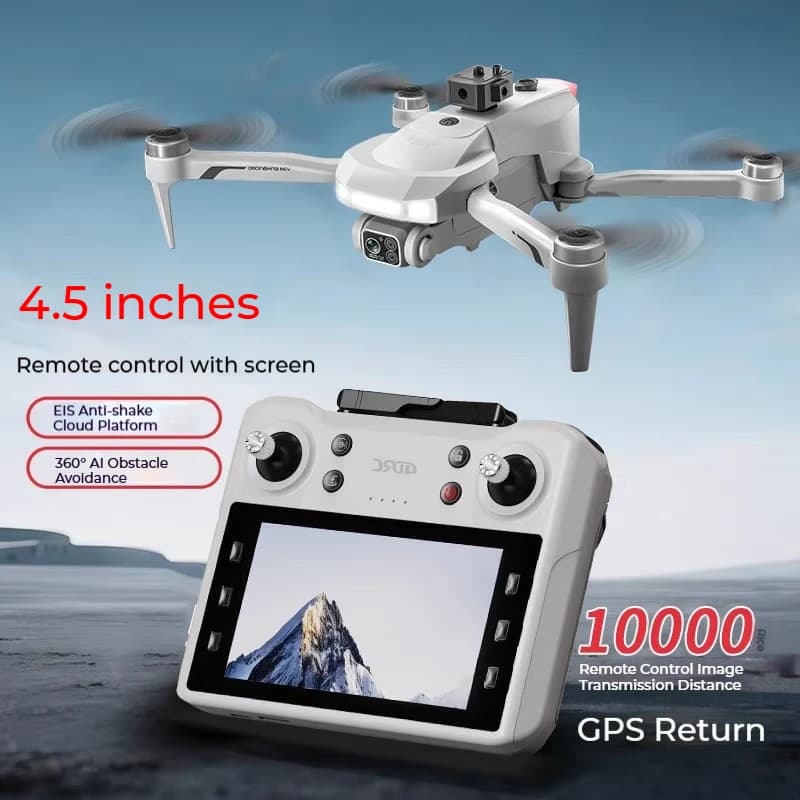 4DRC V34 Professional GPS 8k HD Camera drones with Remote Control Screen 5G WIFI Brushless Air Photography Quadcopter