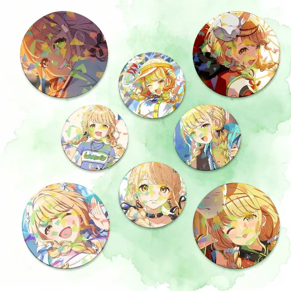 Spille da bavero Game T-Trickcal Chibi Go Round per zaini, valigette, abiti e regali