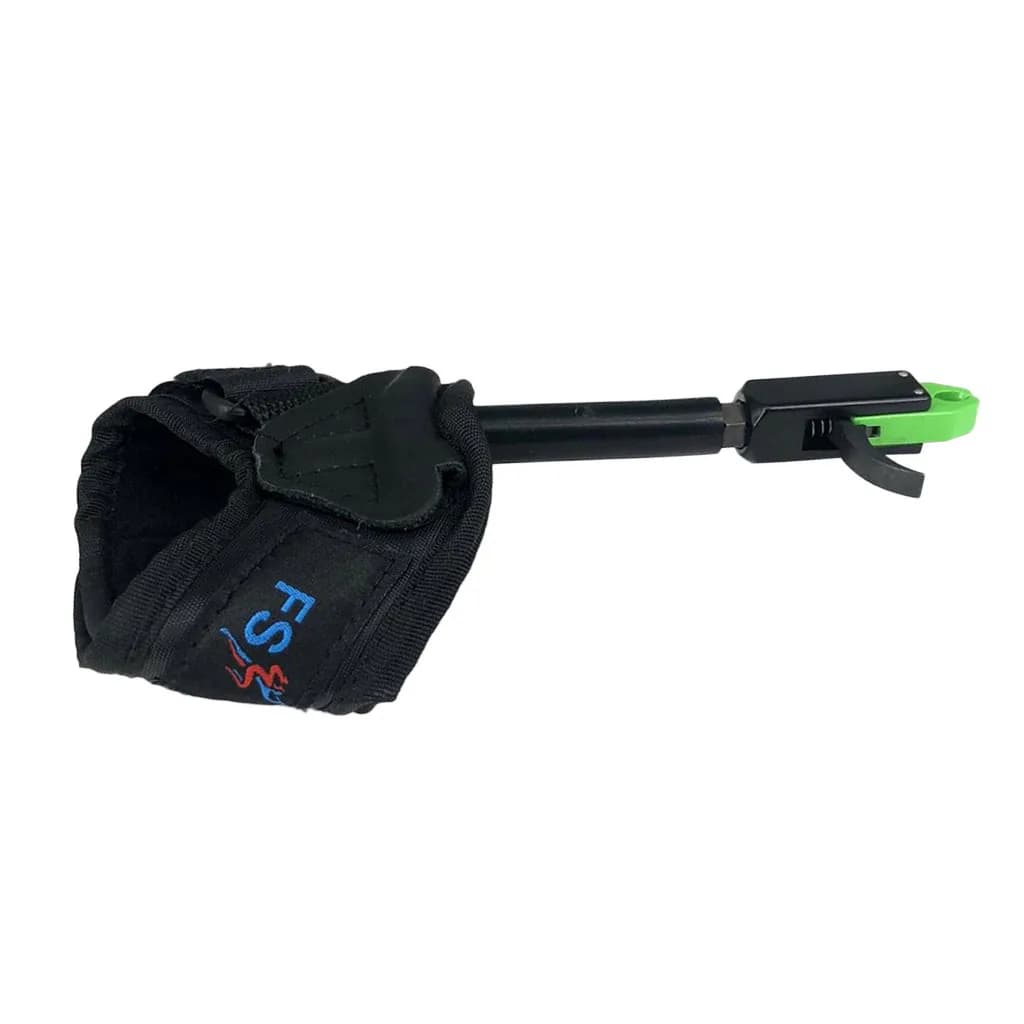 Compound Bow Release Trigger Adjustable Wrist Strap Aid Aluminum Leather Archery Accessory for Hunting Target Practice