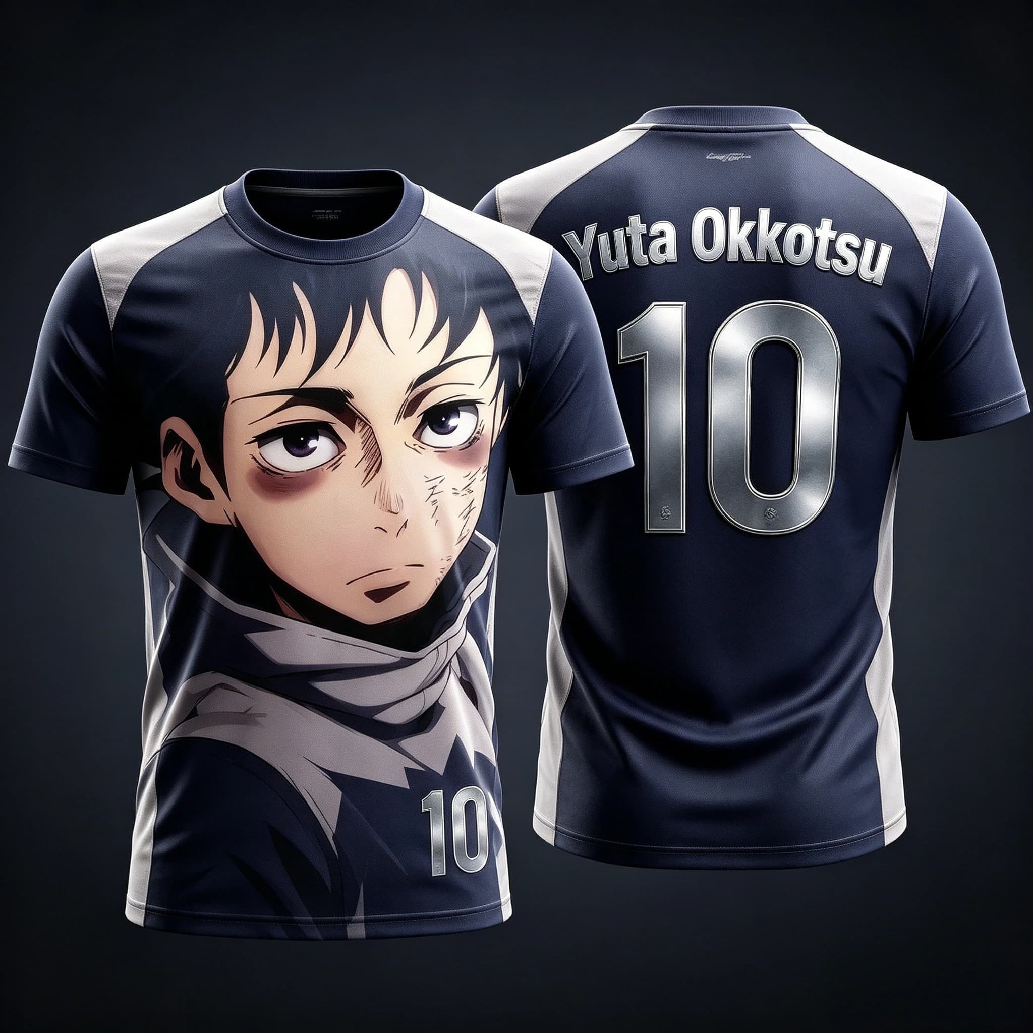 Nuova Maglia Anime JUJUTSU KAISEN NO.10 Yuta Okkotsu 2026, T-Shirt da Calcio Stampata in 3D per Adulti e Bambini, Maglia Speciale Y2k