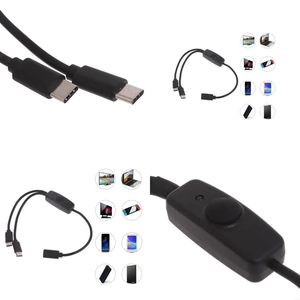 193A Type C Female to Double USB Male Cable Two Devices at Once