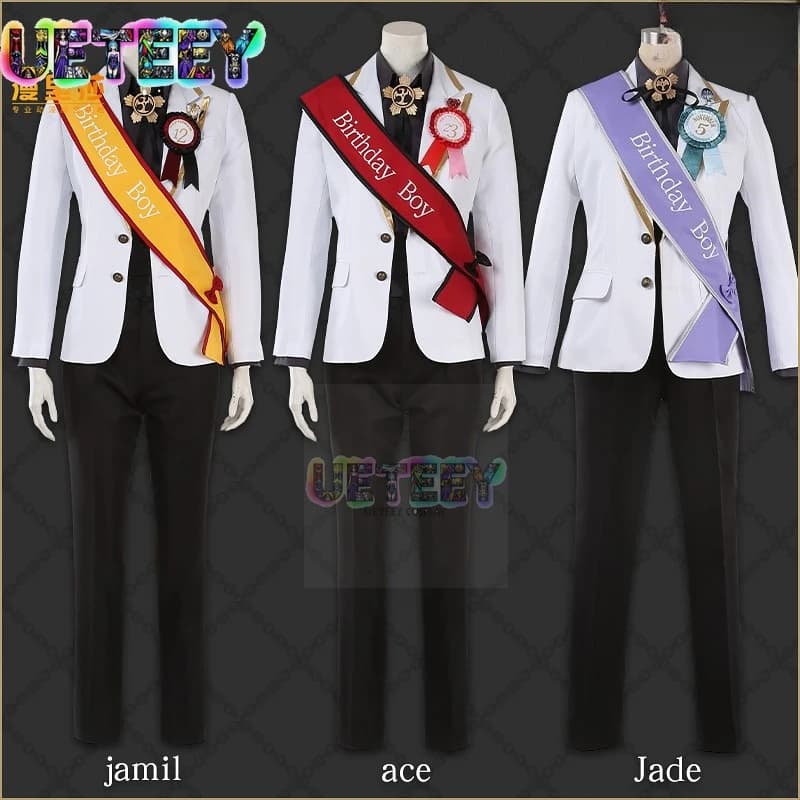 UETEEY COS Twisted Wonderland Jamil Ace Abito di compleanno Set di costumi cosplay Set anime di Halloween Dimensioni personalizzate