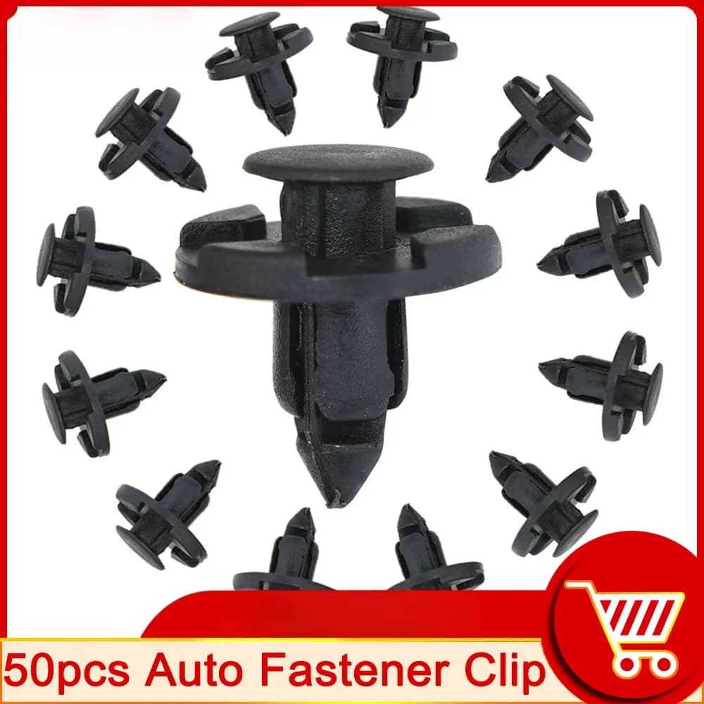 50 Pz/set Car bumper Push 8mm Rivet Stop Auto Plastic Fissage Clip for Universal Car Fixing