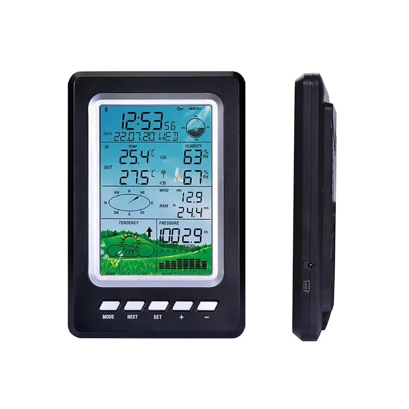 Test Meter WS3030C Wireless Weather Station Thermometer Solar Wind Direction Wind Speed Waterproof Weather Forecast Remote Weath