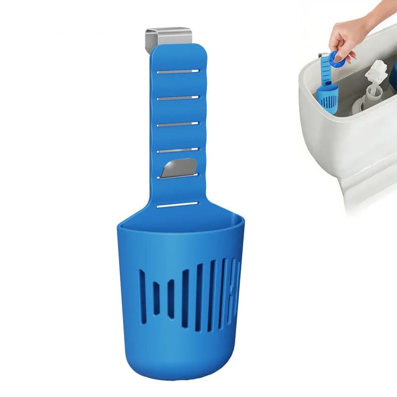 Toilet Tank Cleaner Tablet Holder Hanging Clip-On Dispenser Cage for Drop-In Cleaning Tablets Bathroom Accessory