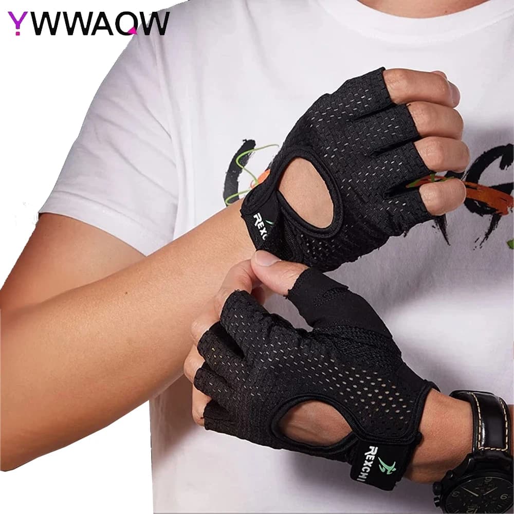 Gym Gloves Fitness Weight Lift Gloves Sports Gloves for Body Building Training Hand Protection with Half fingers for Men Women