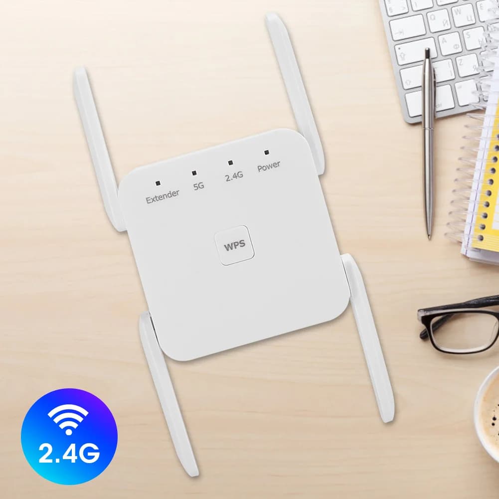 1200M Repeater WiFi Booster WiFi Range Extender WiFi Range Extender Network Port Wall Plug Wireless Relay 1200M Dual Frequency