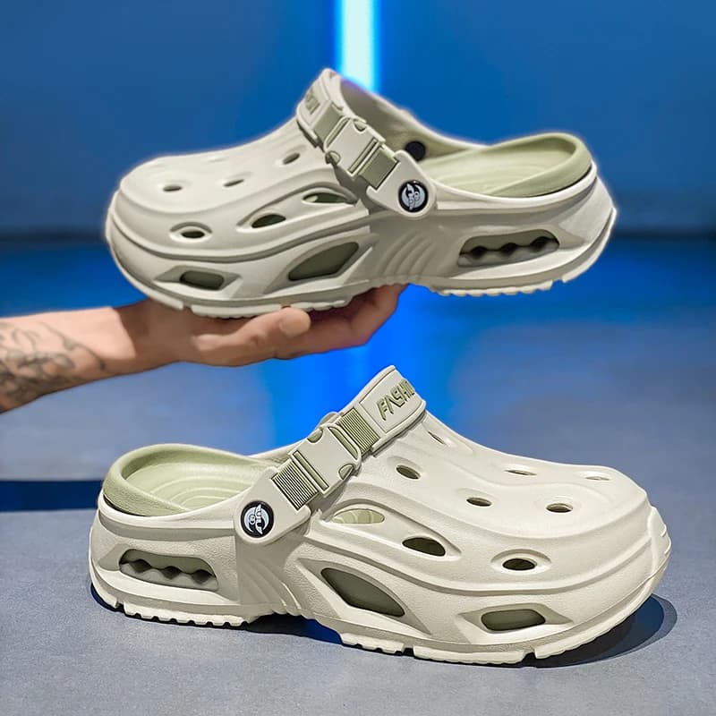 New Men's Casual Shoes, Fashionable Sports Sandals and Comfortable with Suede, Lightweight and Anti-slip Beach