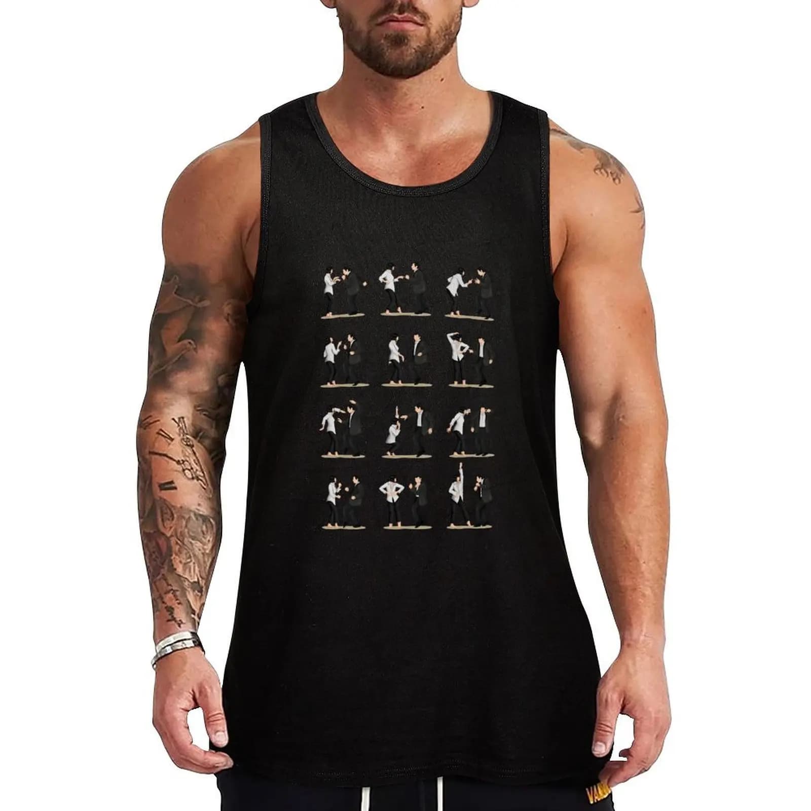 Pulp Fiction Twist Dance Extended Pop Culture Art Tank Top Dry Fit Athletic Tank Top Maglietta senza maniche per allenamento in palestra