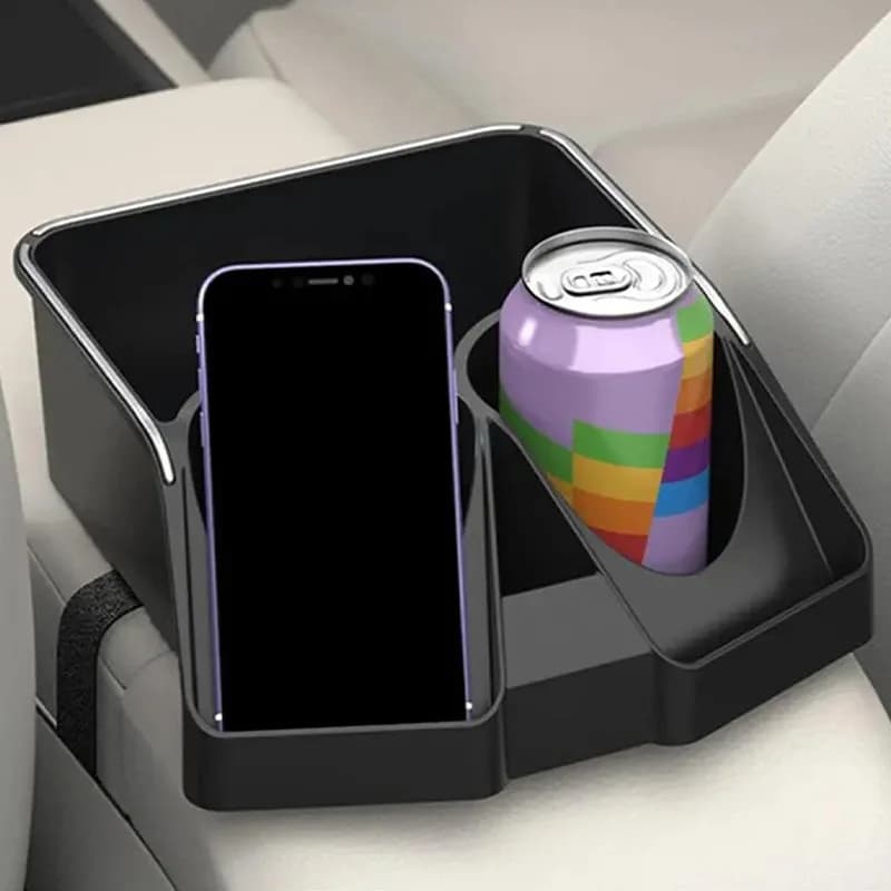 Organizer Multifunzione per Bracciolo Auto, Porta Fazzoletti, Porta Bicchieri e Telefono per Interni Auto