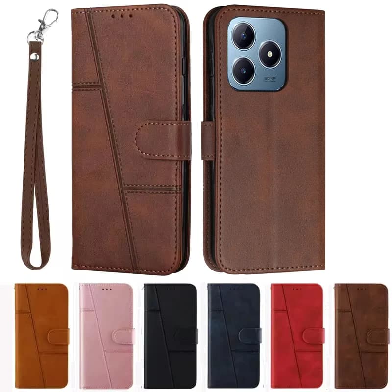 Per Realme C63 custodia Flip Wallet Book Cover per Oppo Realme C63 C61 C65 C67 custodia per telefono RealmeC63 custodie protettive in pelle Fundas