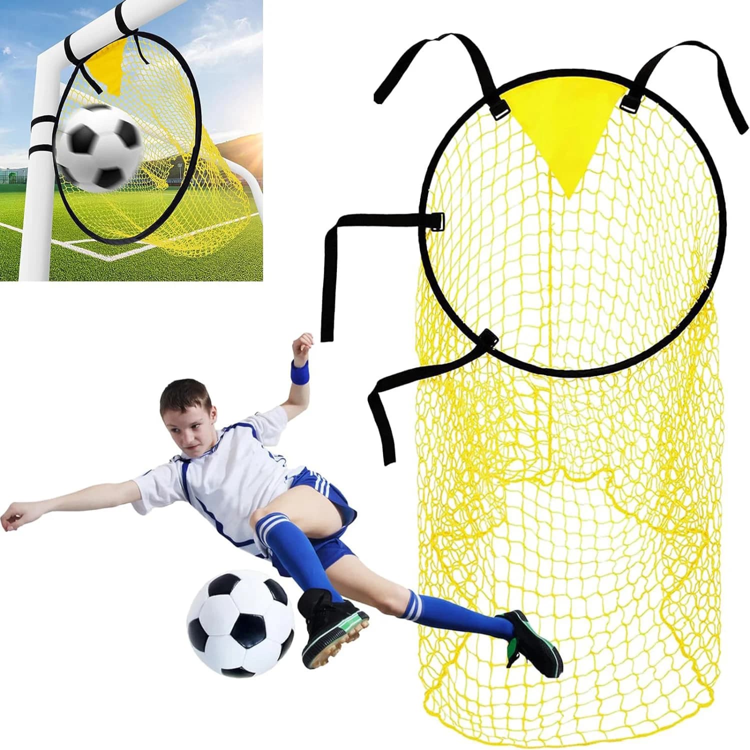 Football Training Shooting Target Net Soccer Practice Shot net Free Kick Practice Shooting Net Youth Soccer Training Equipment