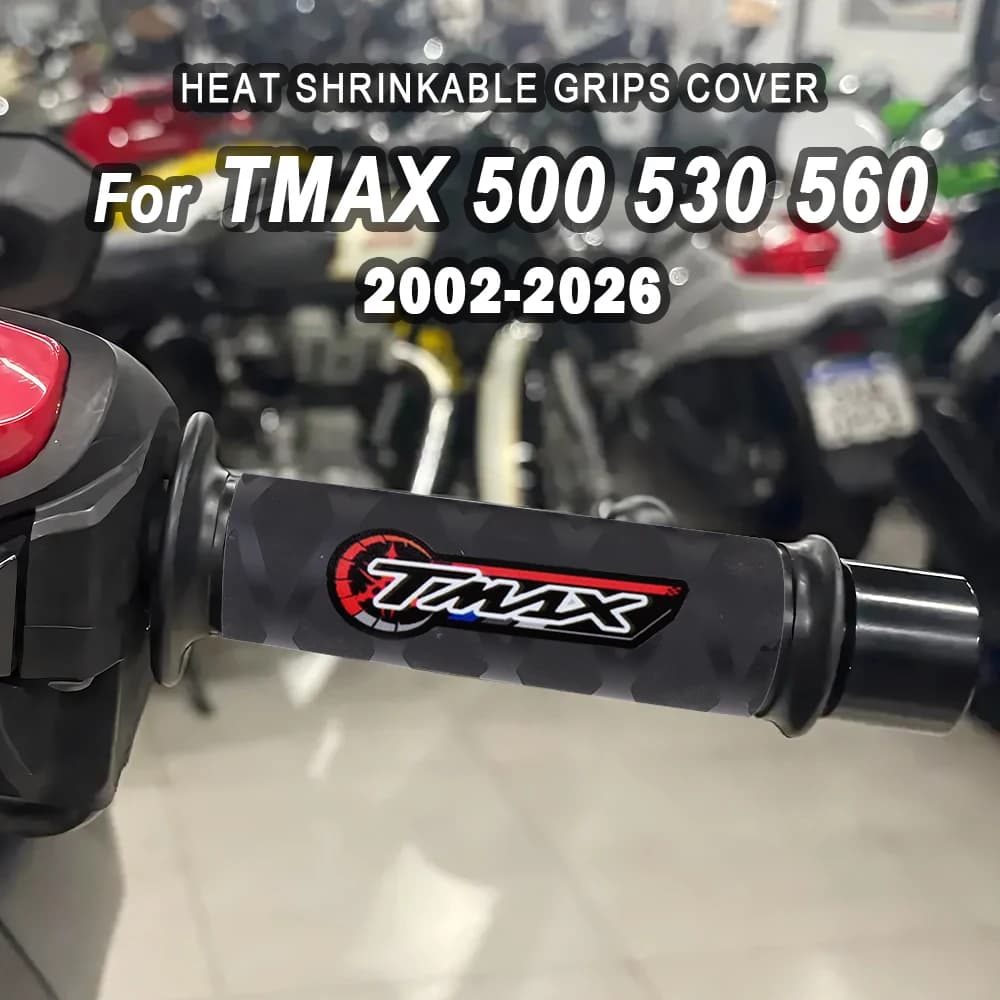 For Yamaha TMax 560 530 500 Tech Max 2002-2026 Fashion Motorcycle Grip Cover Heat Shrinkable Handlebar Rubber Gloves Accessories