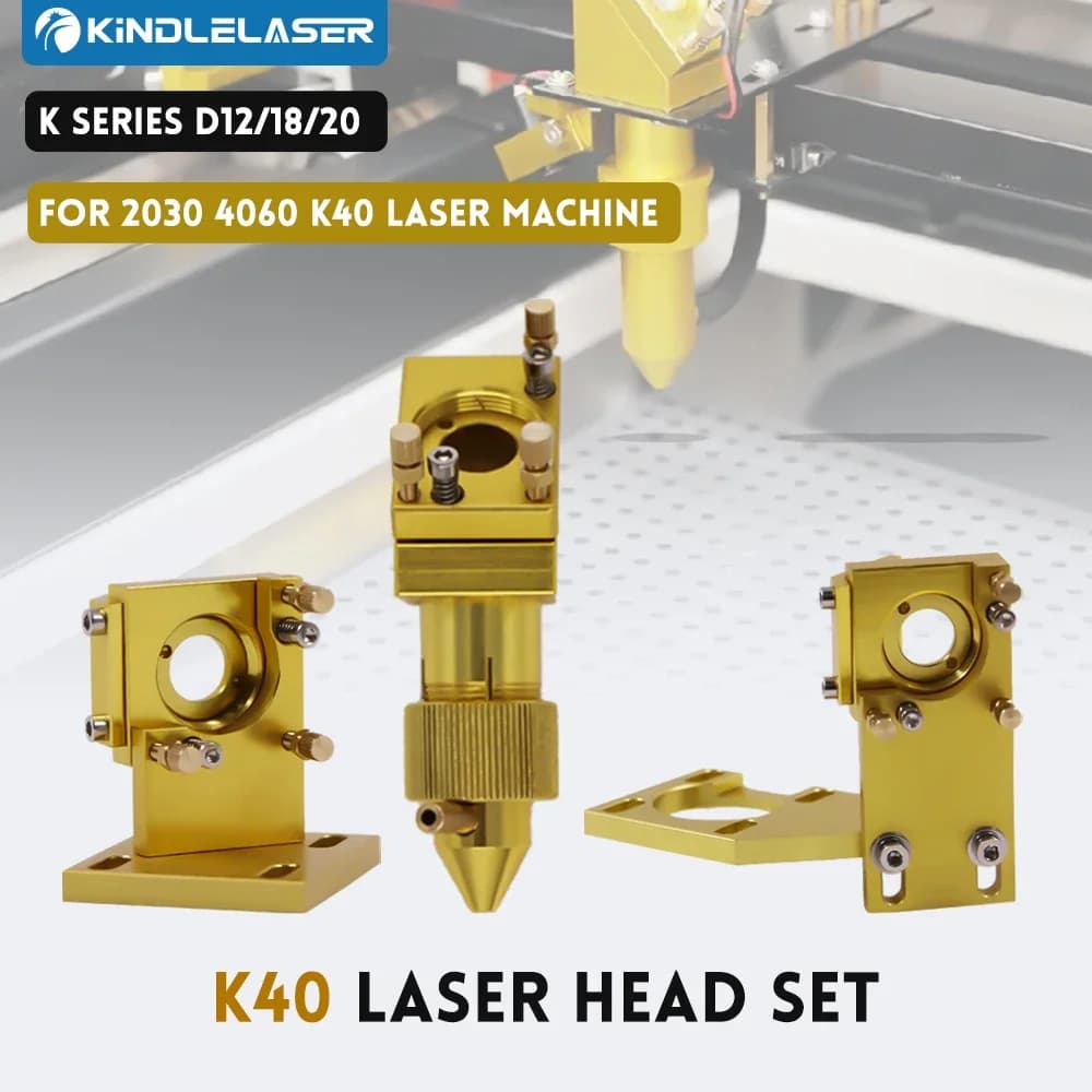 KINDLELASER series K CO2 Mini Laser heads set D12/18/20mm FL50.8mm Laser engraving machine lens 2030 4060 K40