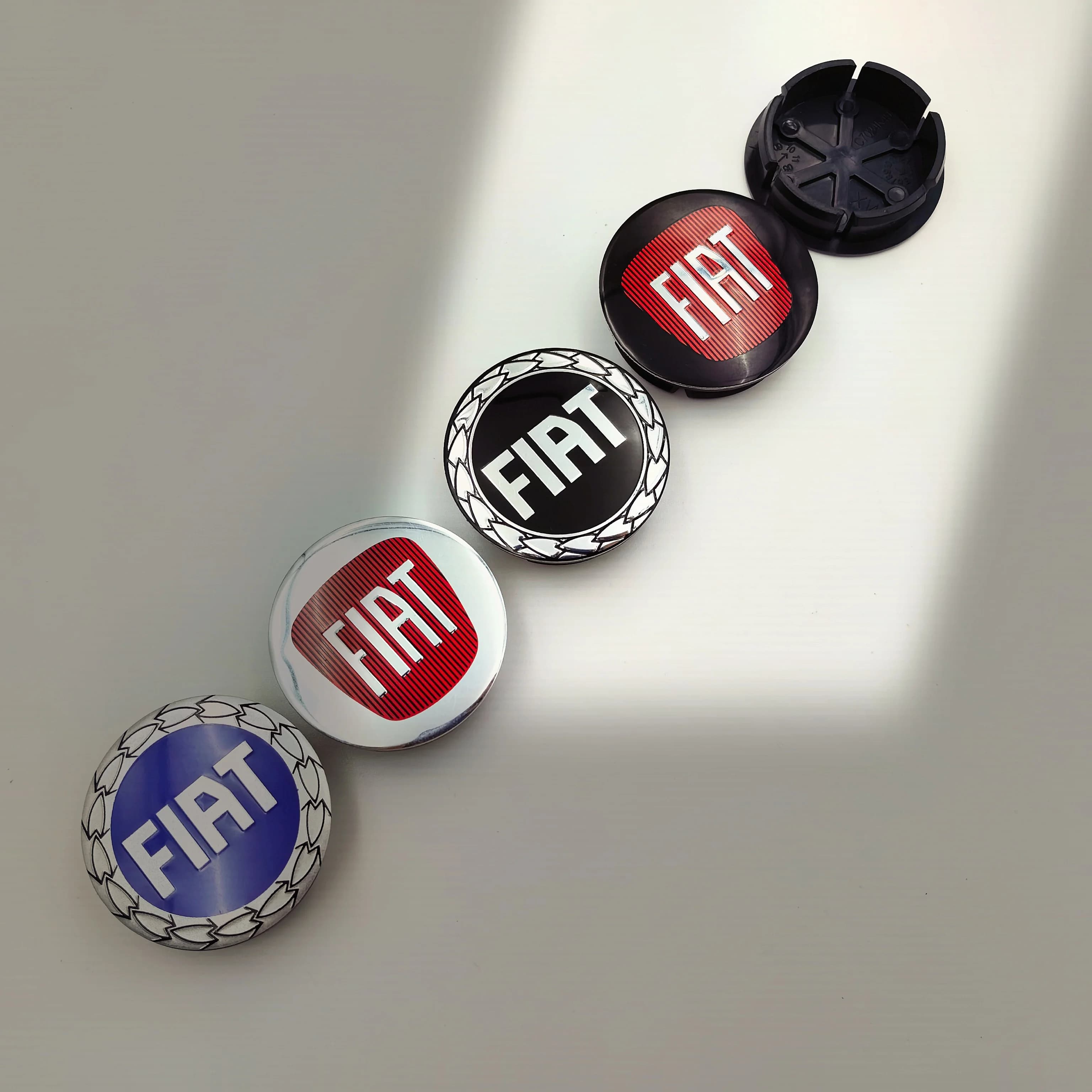 4pcs 50mm fiat logo car emblem Wheel Center Hub Caps auto Rim refit dust-proof badge covers emblem styling accessories For FIAT