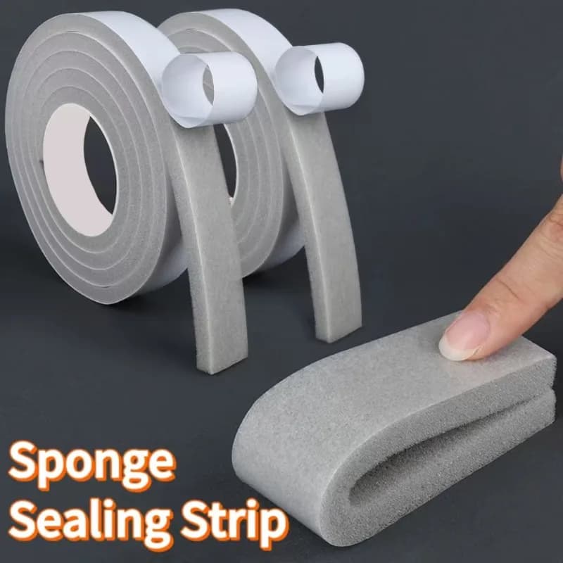 2-6pcs Nastro isolante in schiuma spugna autoadesiva Striscia sigillante per porte e finestre Guarnizione meteorologica insonorizzata antivento Guarnizione antipolvere