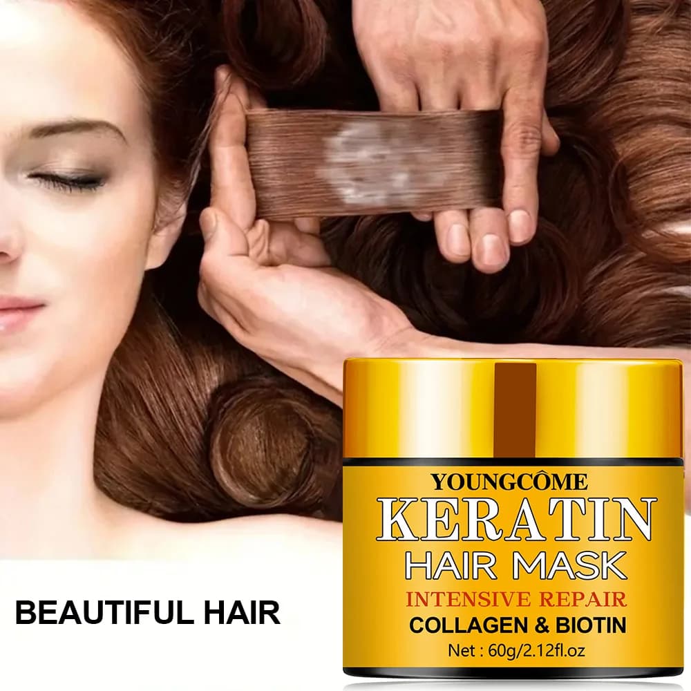 Ripara i capelli Maschera per capelli Olio essenziale nutriente per capelli secchi e danneggiati Biotina Collagene Cheratina Trattamento Capelli Balsamo Capelli