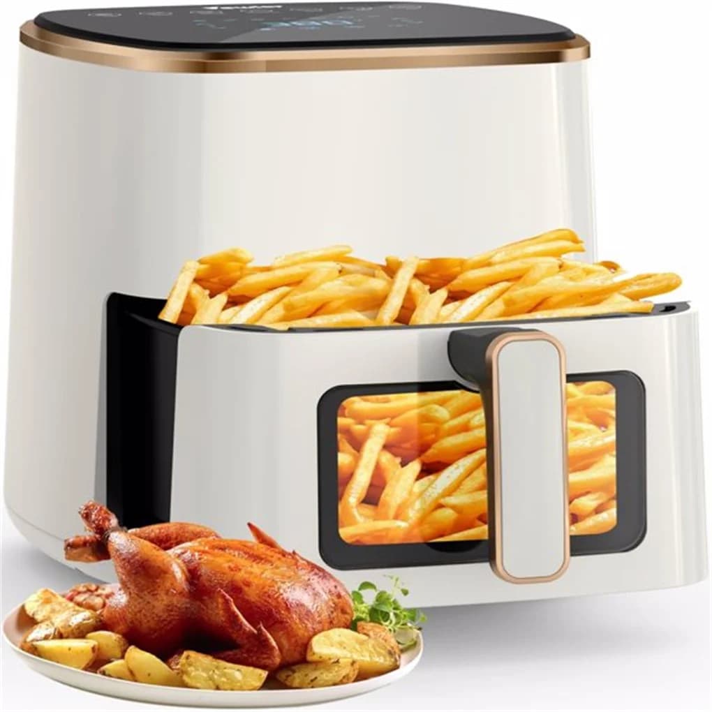 5.3 Qt Airfryer with display window, 7 custom presets Oven with large air fryer with smart digital touchscreen, non-stick