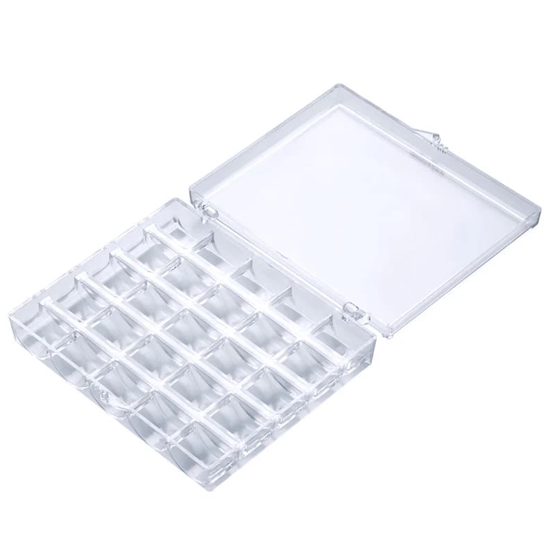 Scatola porta bobine vuote da 25 pezzi, accessori per cucito, strumenti, custodia in plastica per bobine da macchina da cucire, organizer per aghi da maglia, NUOVO