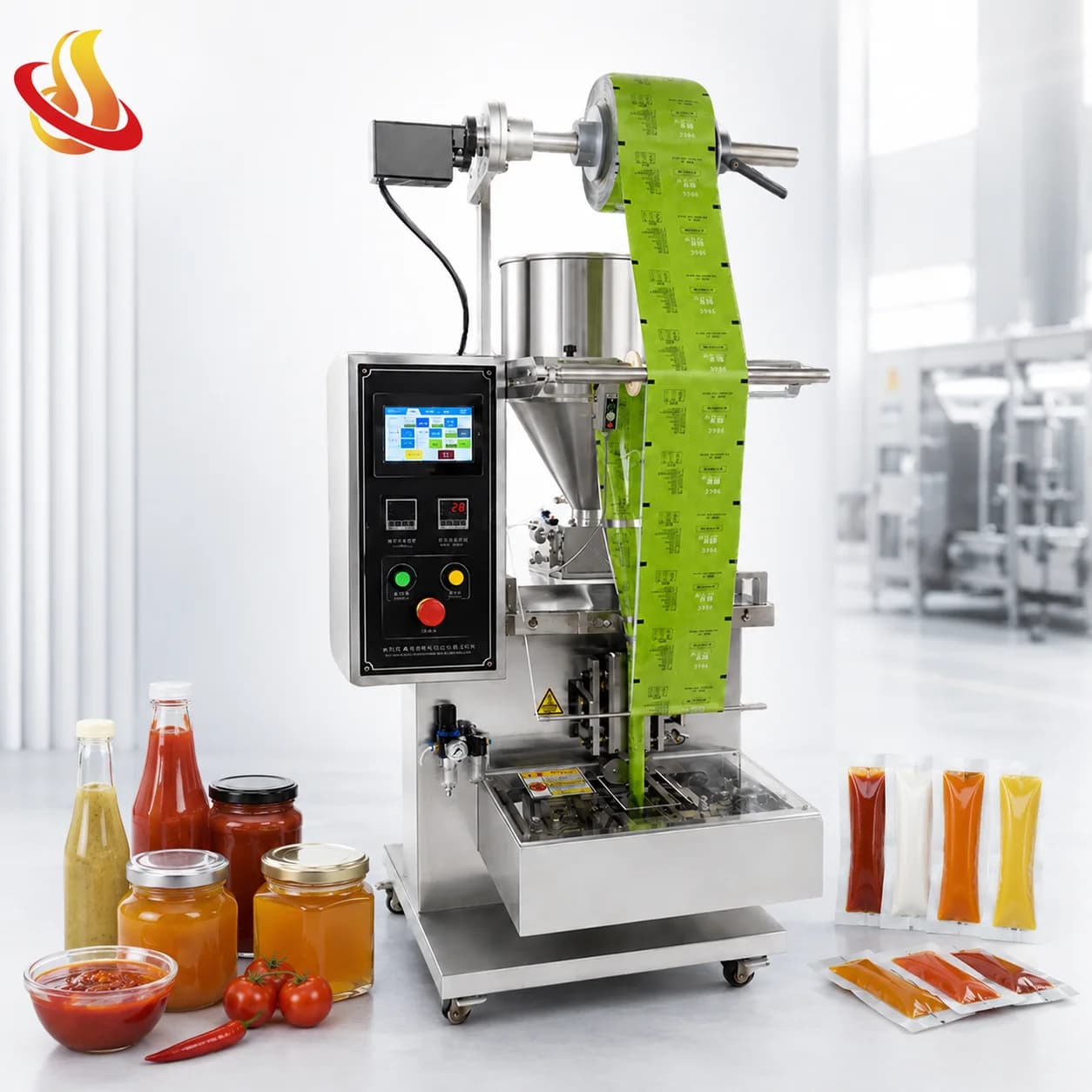Automatic Liquid Paste Packing Machine Three Side Seal Back Seal Four Side Seal High Quality Material