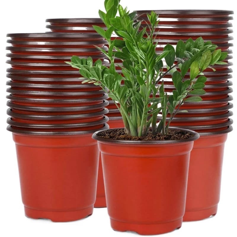 4-6inch flexible plastic seedling pot75-150Individual containers for growing succulent plants and flower seeds, specialized pots