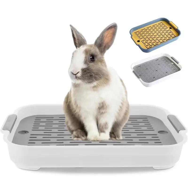 Rabbit Litter Box Small Pet Toilet Tray Bunnie Corner Toilet Box For Ferret Hamster Dragon Cat Guinea Pig Dutch Pig Supplies