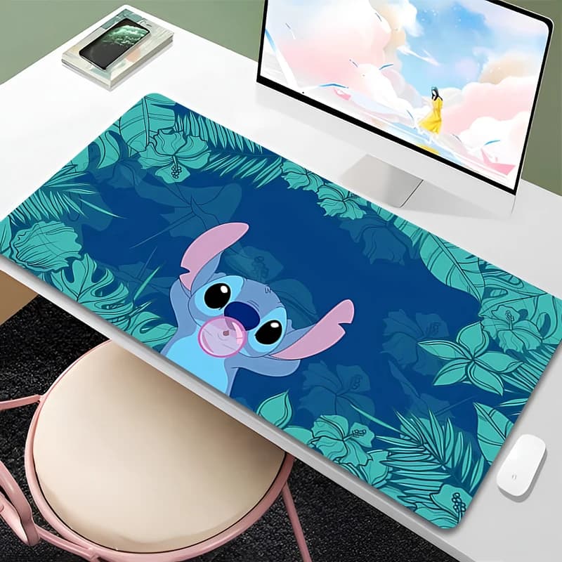 incantevole Punto Kawaii Stitch Anime Mouse Pad grandi accessori per giochi per Computer Protector Office Laptop antiscivolo Gamer Cabinet Desk Mat tappeto