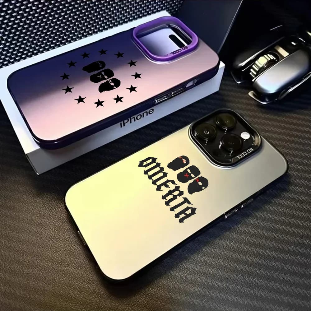 Cantante o-Omerta 47 Maes Cassa Del Telefono Per iPhone 16 15 14 13 12 11 Pro Max Nero Opaco Multicolor Laser Metallico Aurora copertura