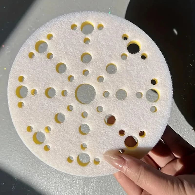 6 inch soft sponge interface 150 mm 49 holes for abrasive swabs Ring abrasive discs with hook Support cushions for sanders