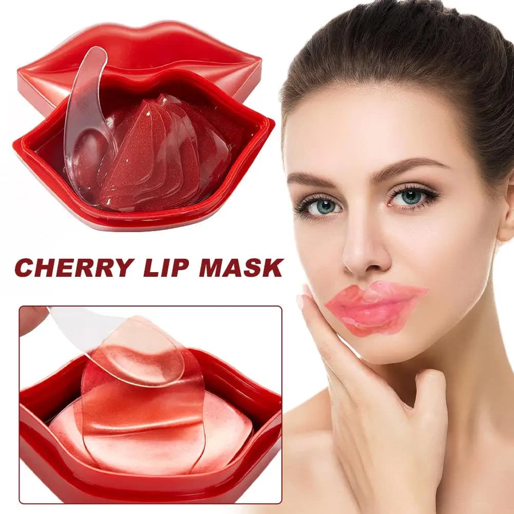Pink Lips Masks Sheets Hydrating Repair Remove Lines Blemishes Lighten Lip Line Collagen Gel Mask Lip Patches Lips Plumper