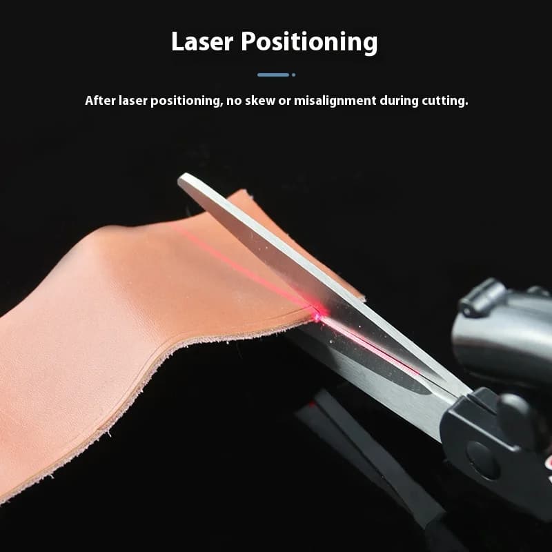 Nuove Forbici Professionali in Acciaio Inox con Guida Laser per Taglio Rapido, Ideali per Artigianato, Tessuti e Cucito, Strumento di Taglio di Precisione