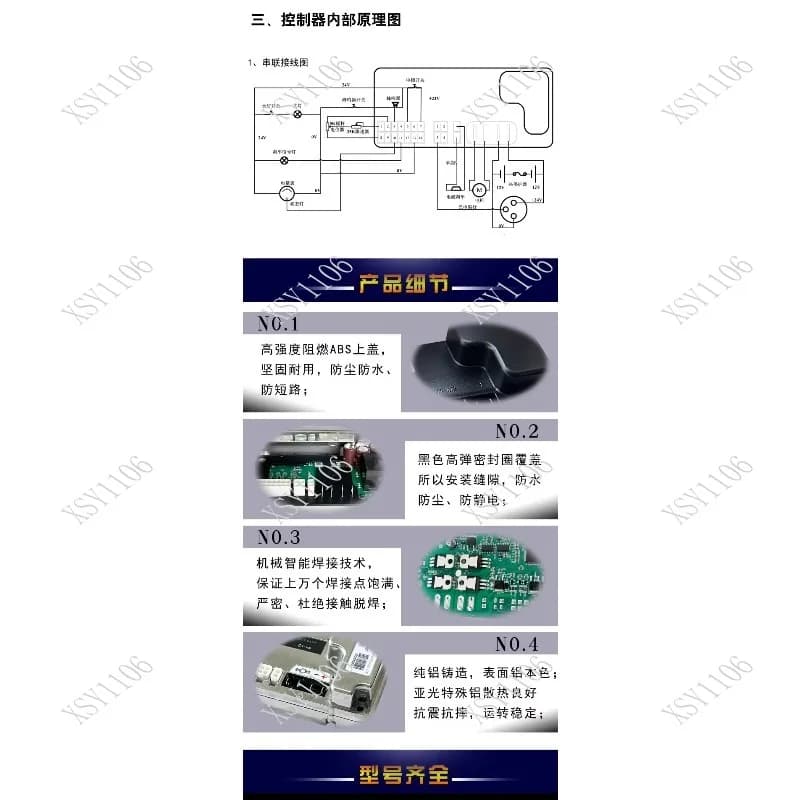 Controller per Scooter Elettrico 24V 45A, Versione Computerizzata, Ricambio per Veicoli Elettrici a Quattro Ruote per Anziani