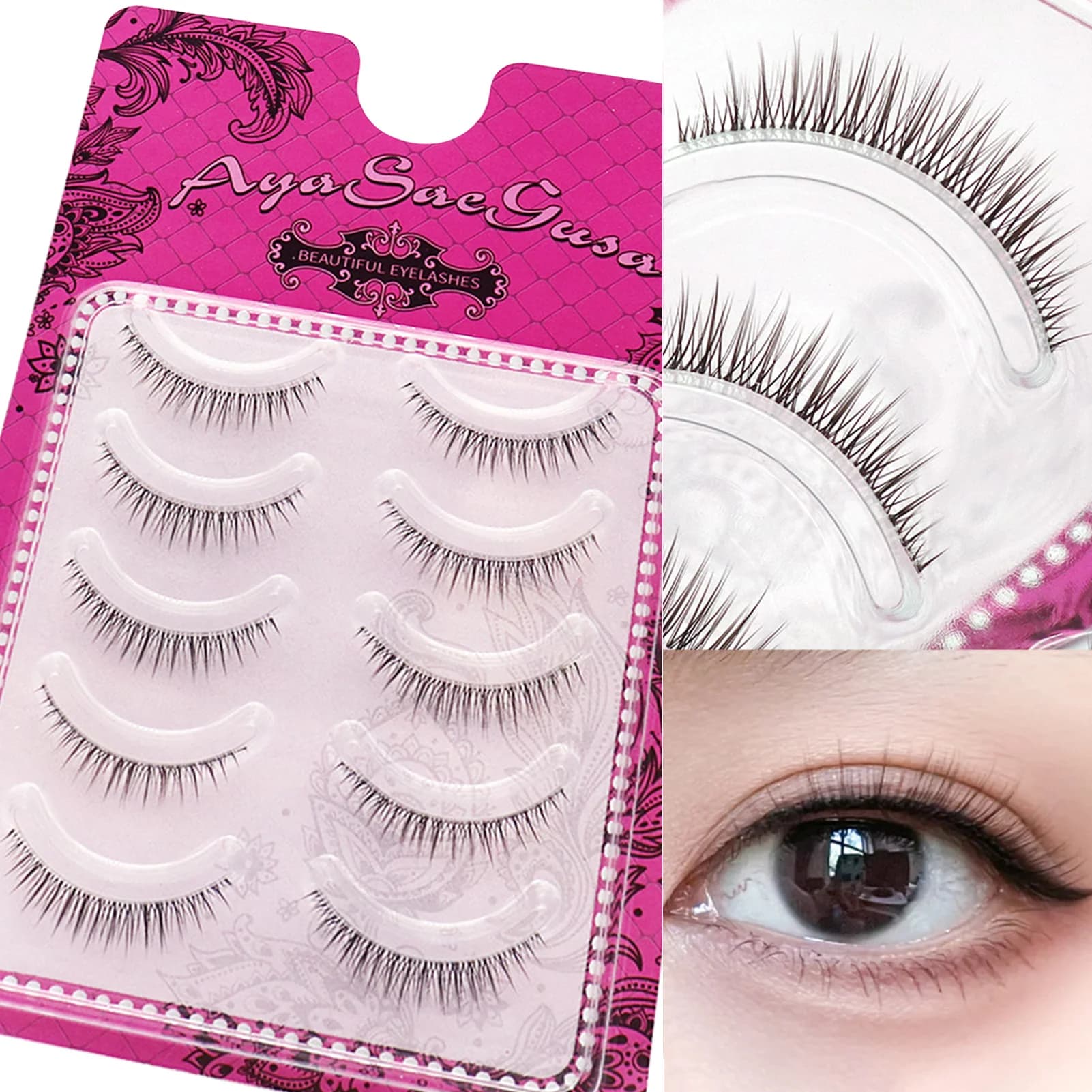 C Curl Daily Anime Manga Lashes Ciglia finte dall'aspetto naturale ultraleggere, comode da indossare tutto il giorno