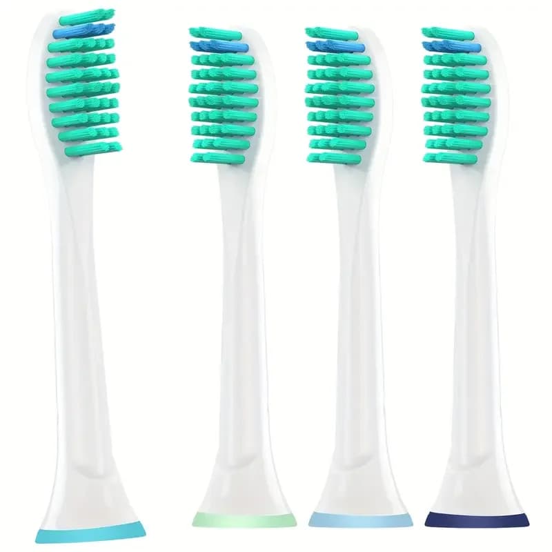 Replacement heads from 4 packs/8 pieces compatible with electric brushes Philips HX3/6/9 series, DuPont bristles, delicate cleaning