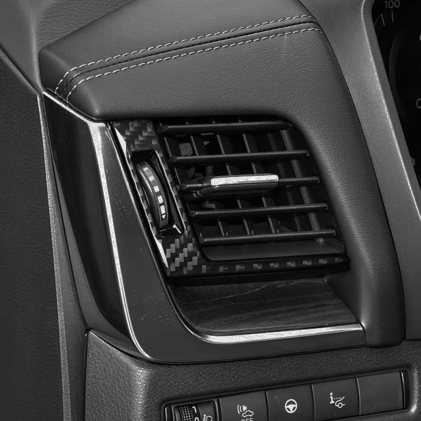 Per Nissan X-Trail Rogue T33 2021-2024 Strumento In Fibra di Carbonio Uscita Aria Condizionata Vent Trim Copertura Accessori Auto Adesivo