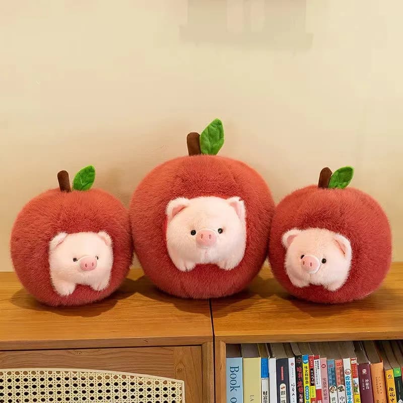Creativo carino staccabile mela maiale peluche animali di peluche bambole divertente decorazione della casa accompagnare cuscino giocattolo regalo di compleanno per bambini
