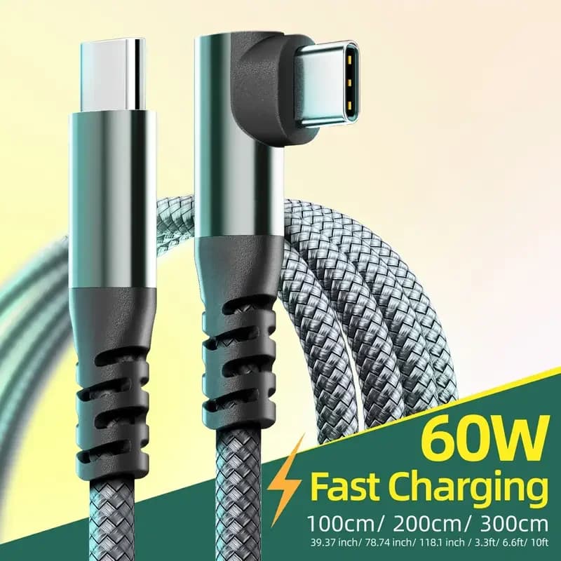 LAIHONEN 1PC USB cable C 1M 2M 3M 10FT USB C Data transfer 60W PD Fast charging cable for iPhone 15 15Plus 15Pro Max