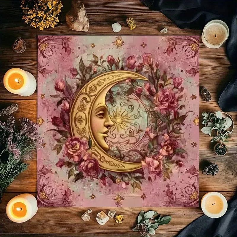 Tovaglia per tarocchi Dream Moon and Rose, adatta per divinazione e gioco di carte, articoli per feste ed eventi