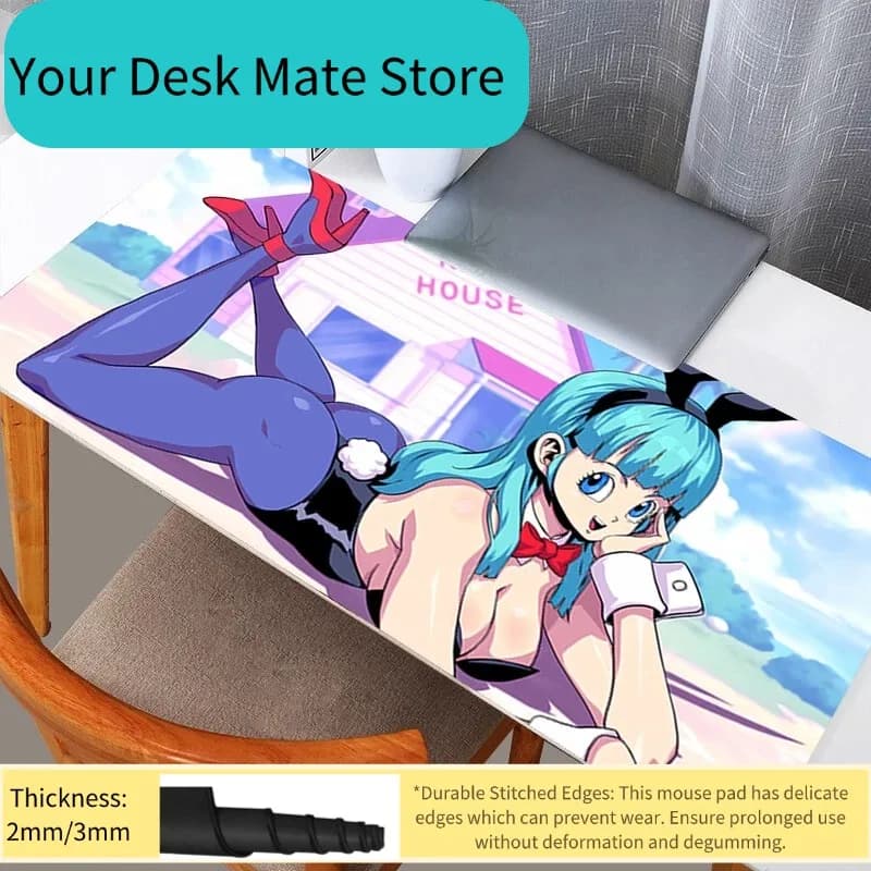 Tappetino per Mouse DBZ Dragon Ball Bulma, Accessori per Gaming Anime, Grande Tappeto per Gamer, Tappetino per Tastiera PC, Mousepad