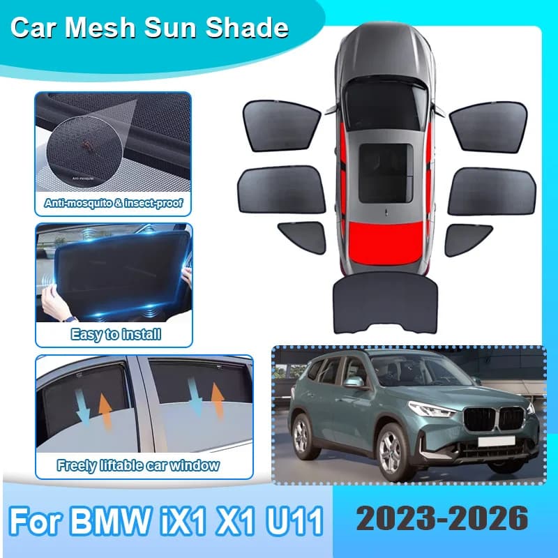 Parasole per Finestrini Auto per BMW iX1 X1 U11 2023 2024 2025 2026, Tenda a Rete con Protezione UV, Tendina per Parabrezza, Accessori Auto