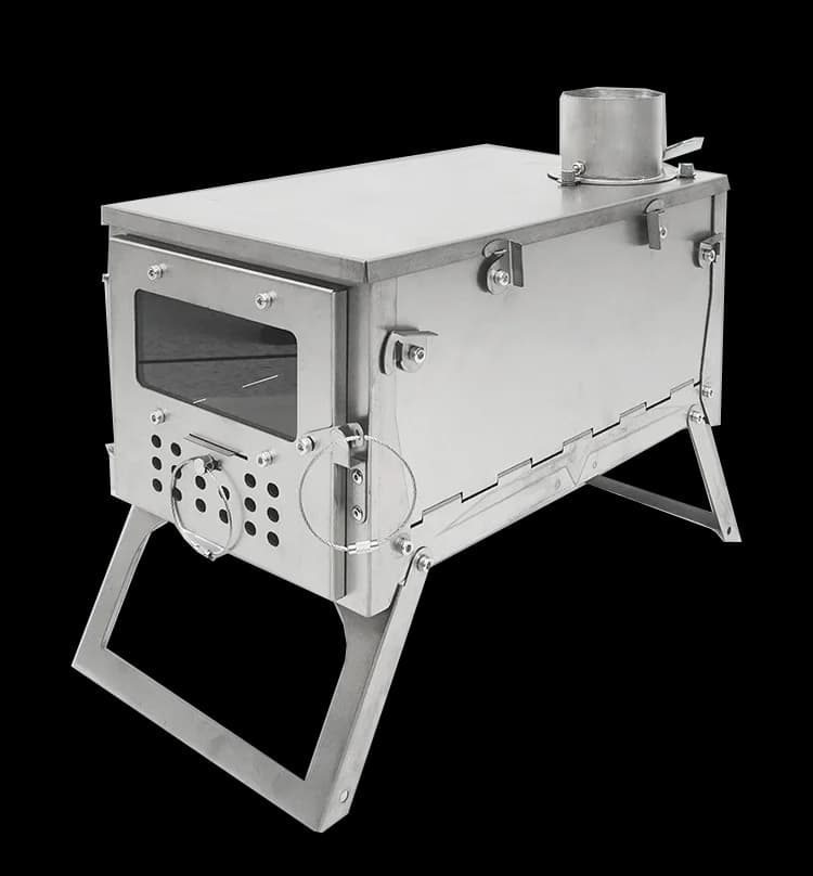 Titanium Wood Stove Foldable portable stoves for hot curtains with 2 m fireplace tube Outdoor picnic Kitchen Barbecue