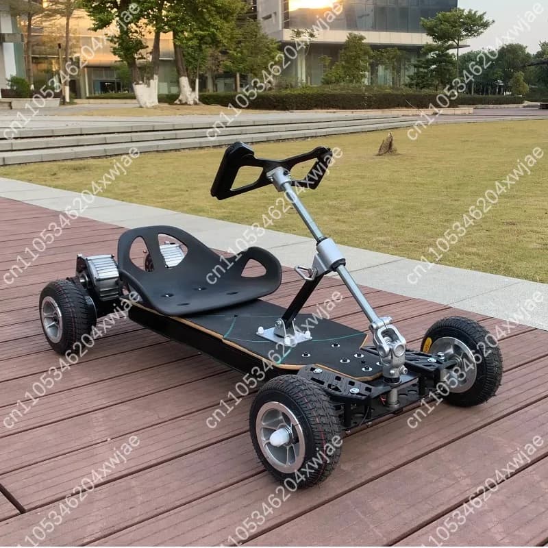 Kit di conversione per skateboard elettrico a go-kart con asse anteriore e freno a disco, parte per drifting a coppia elevata per modifica fai-da-te di scooter e go-kart