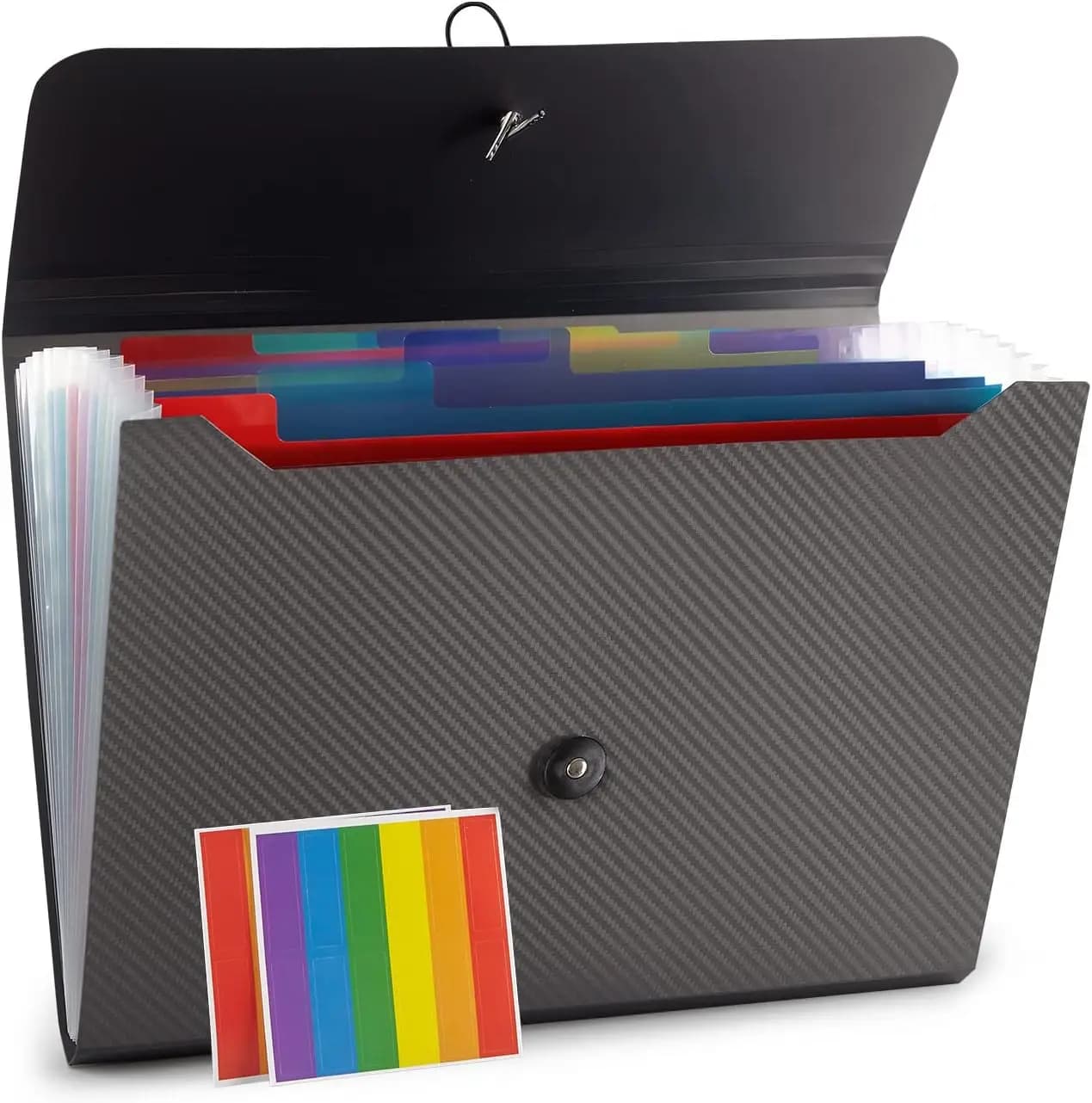 Organizzatore di documenti espandibile a 13 tasche in grigio per documenti, lavoro, scuola, ufficio domestico