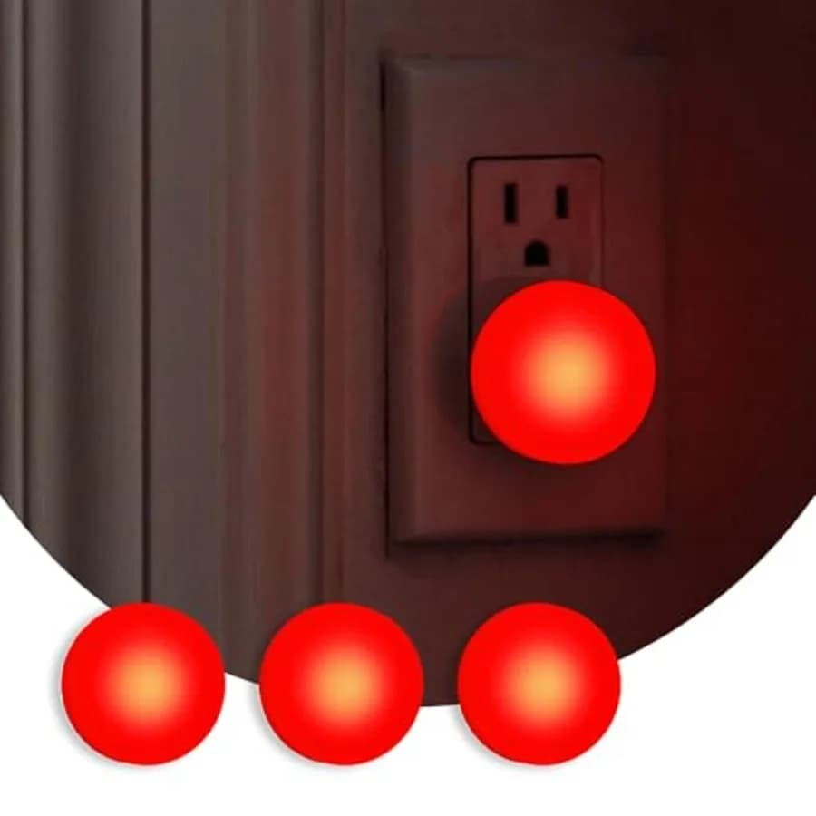 Luci Notturne da Parete - Luce Notturna da 0,5W - Illuminazione a Sensore Crepuscolare - Certificato UL 2000K - Per Bagno
