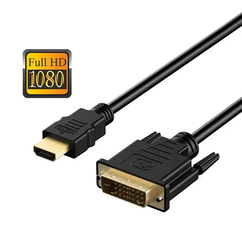 DVI cable to HDTV HD compatible cable to DVI 1.5M 3M 1080P 3D DVI D 24 1 pin adapter cables for TV BOX DVD PC Projector