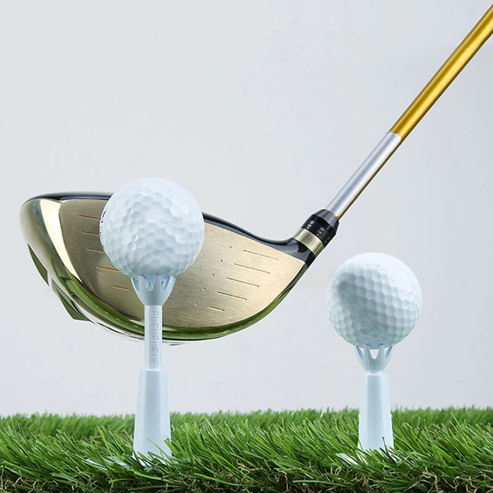2 Pezzi Supporto per Tee da Golf, Accessori e Attrezzatura, Tee in Plastica Regolabili in Altezza per Porta Palline da Golf