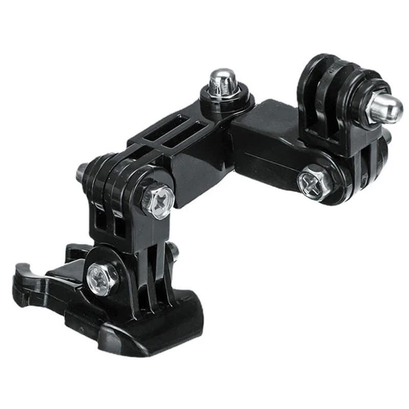 Supporto per mentoniera per casco da motociclista - Braccio adesivo curvo per action cam, registrazione a mani libere 4K