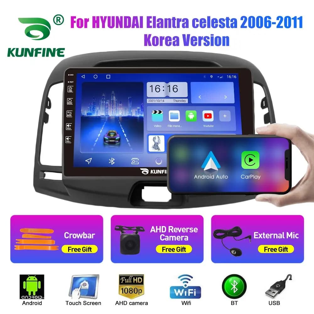 10.33 ''Radio Per HYUNDAI ELANTRA celesta 2Din Android Stereo DVD GPS Lettore Video di Navigazione Multimediale Carplay Android Aut