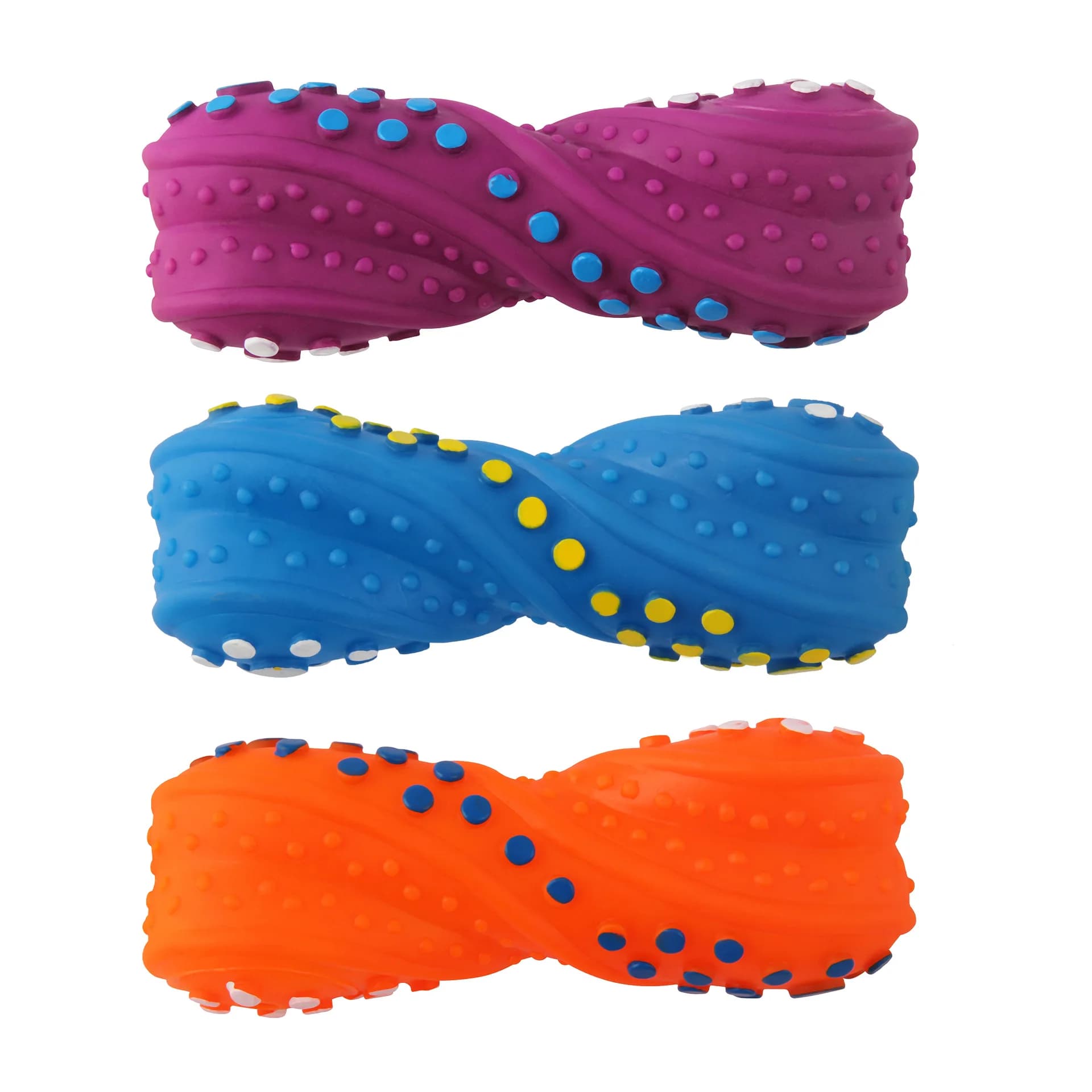 Pet Squeaky Dog Toy Flat Bone Shape Chew Toy for Teeth Cleaning Boredom Relief Durable Interactive Training Toy