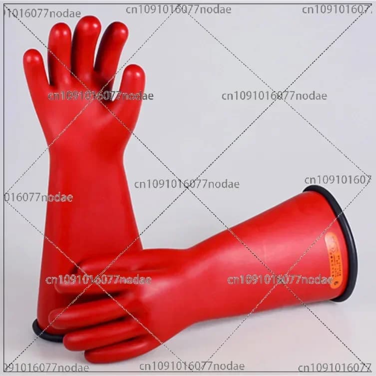 Guanti Isolanti Dielettrici Classe 4 in Gomma, Guanti Isolanti Dielettrici 40KV in Lattice, Rosso, Nero CN;SHA